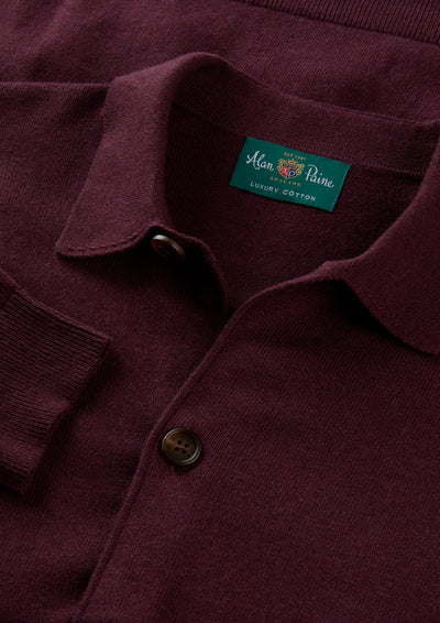 Men's Cotton Cashmere Collared Shirt in Purple