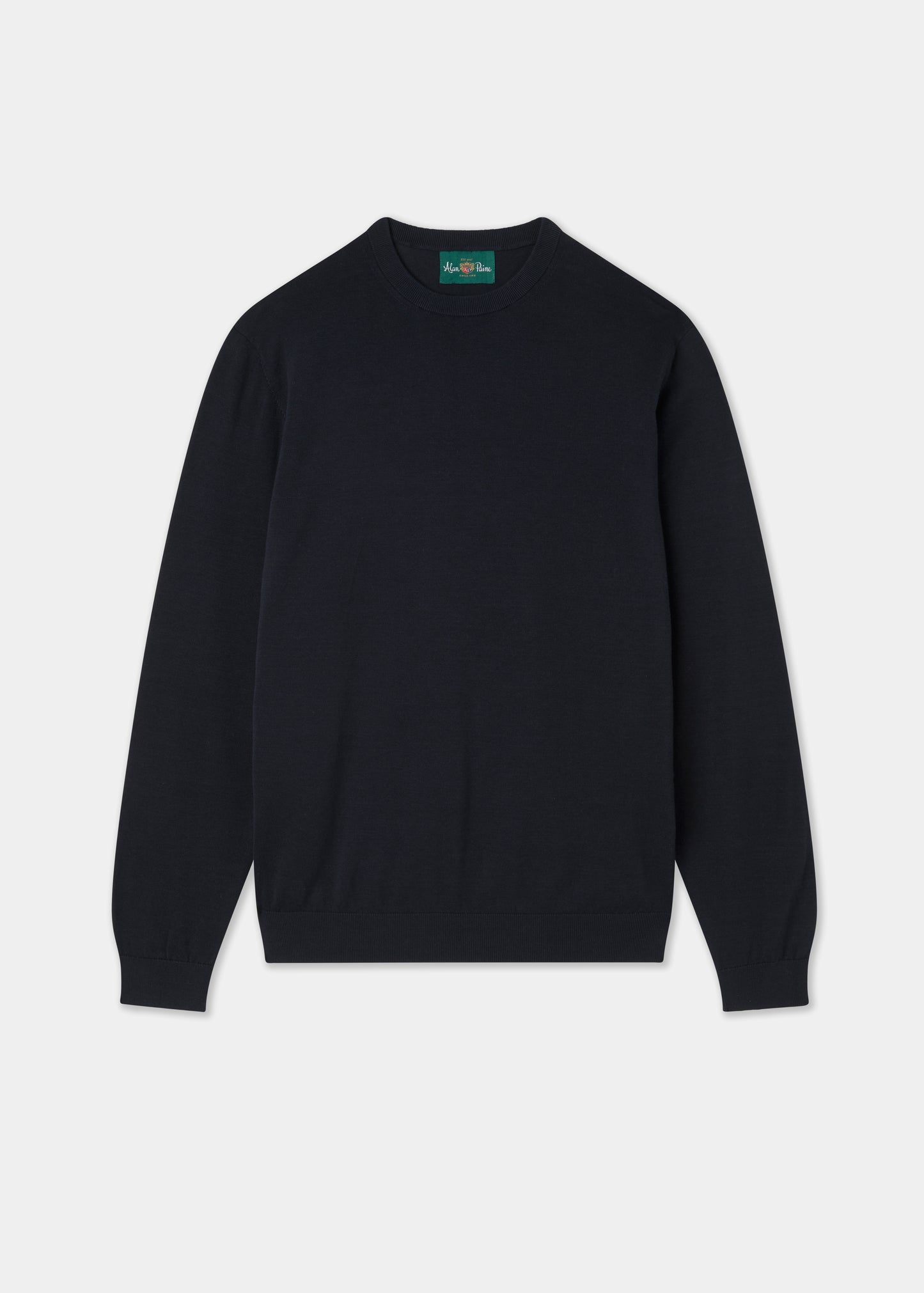 Men's Cotton Crew Neck Jumper in Dark Navy