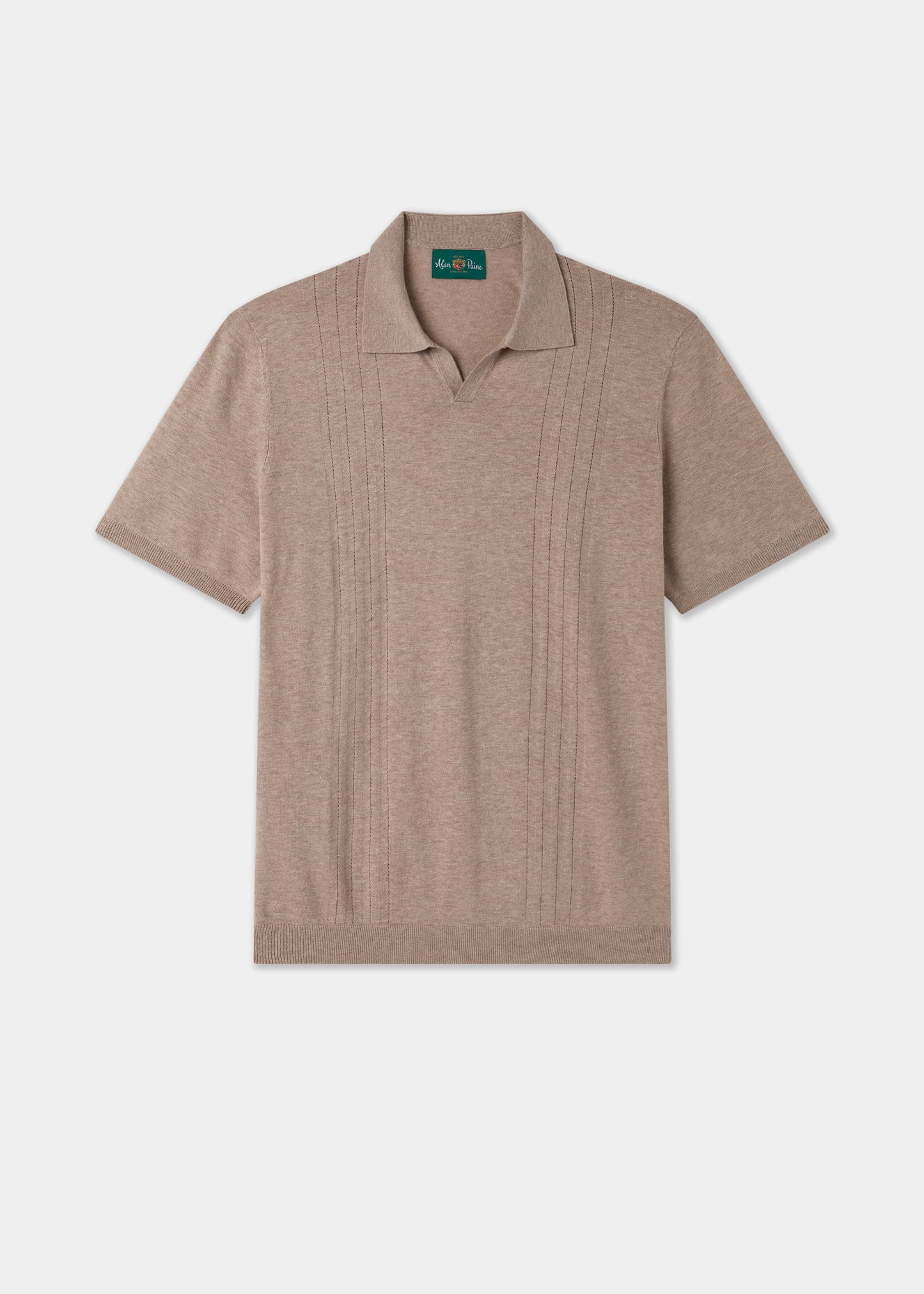 Men's Cotton Short Sleeve Jumper in Brown