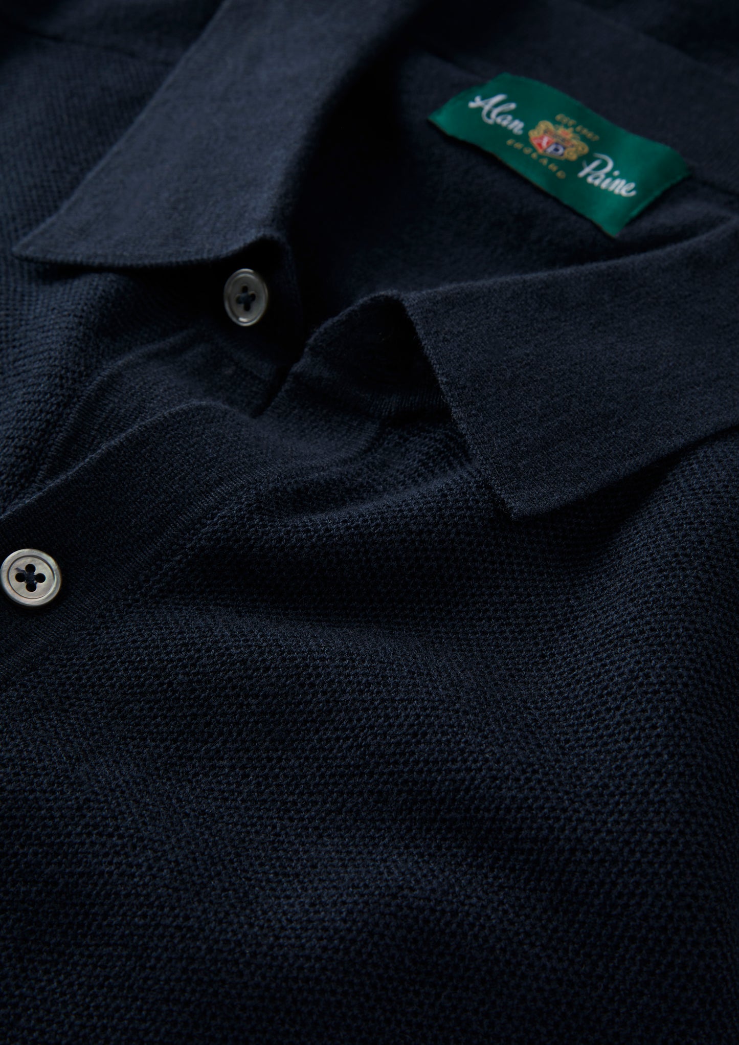 Men's Cotton Merino Shirt in Navy