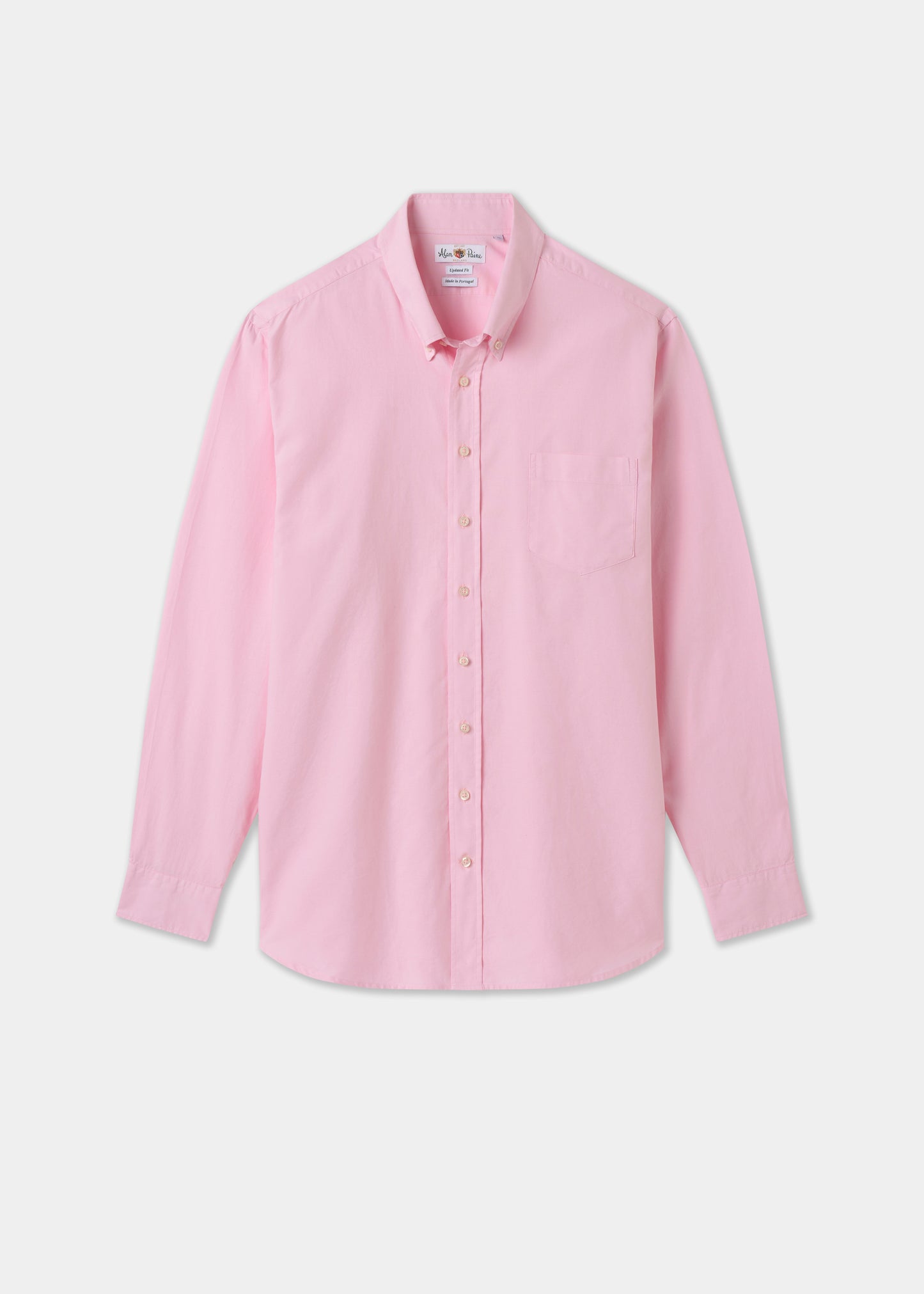 Men's Oxford Cotton Long Sleeve Shirt in Pink