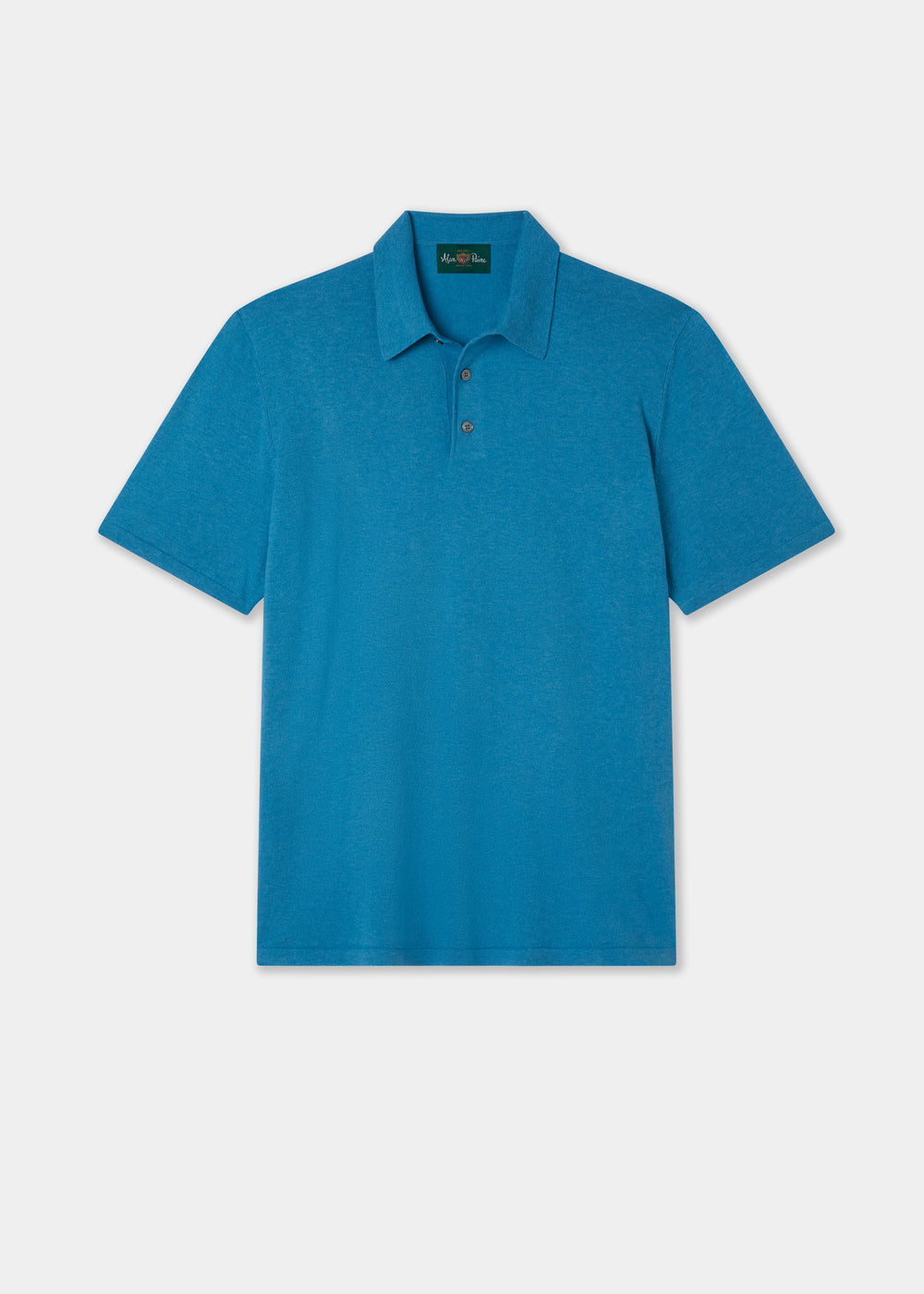 Men's Cotton Polo Shirt in Bright Blue