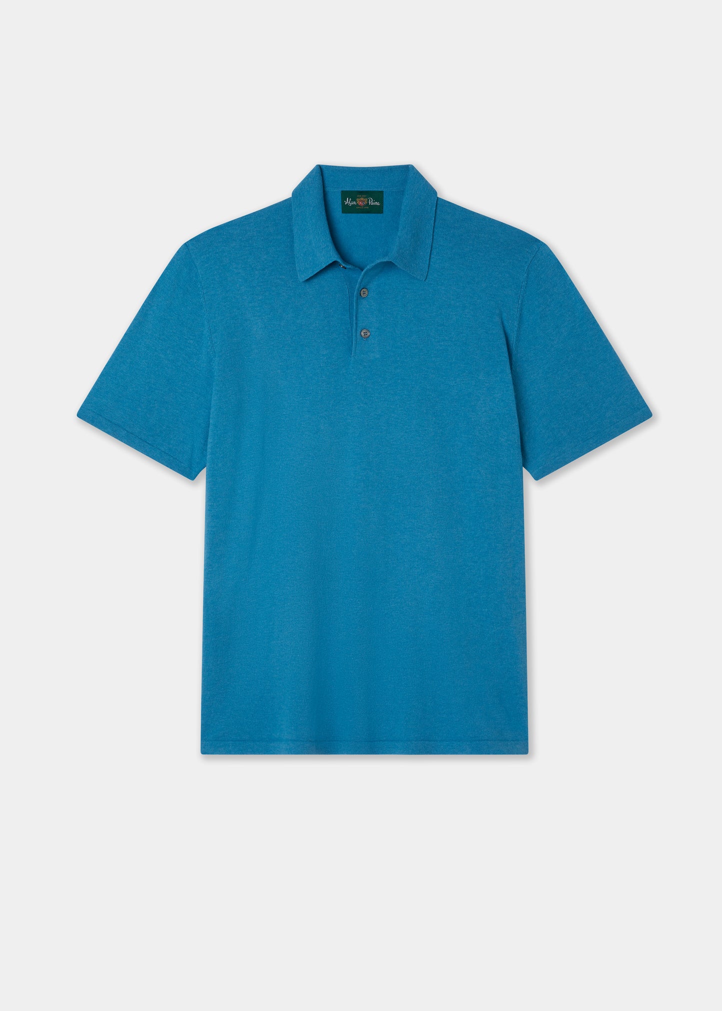 Men's Cotton Polo Shirt in Bright Blue