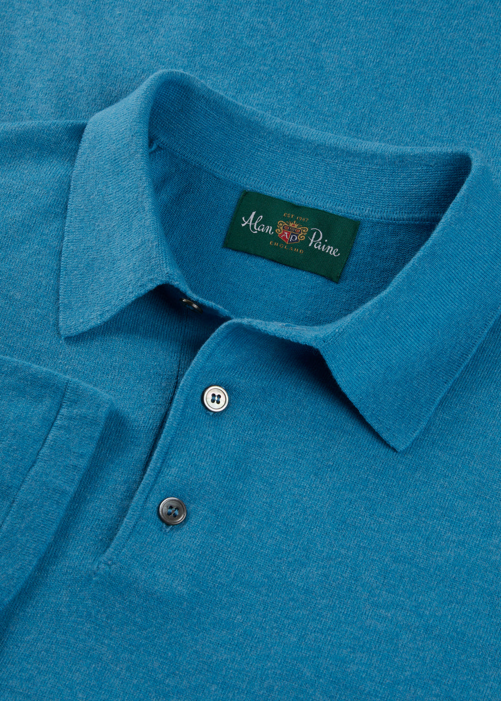 Men's Cotton Polo Shirt in Bright Blue