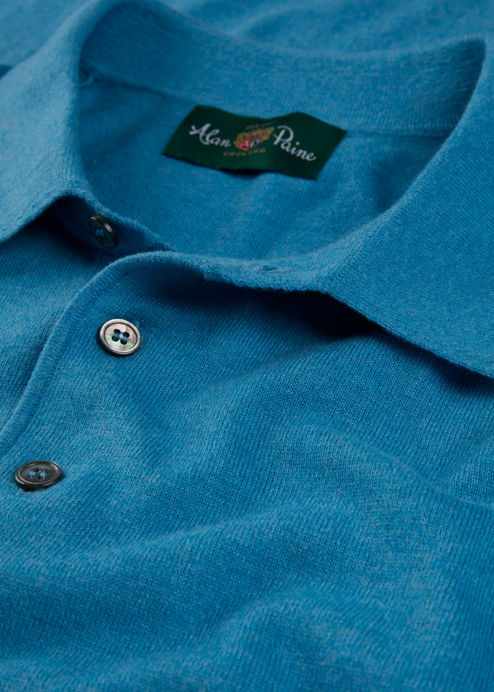 Men's Cotton Polo Shirt in Bright Blue