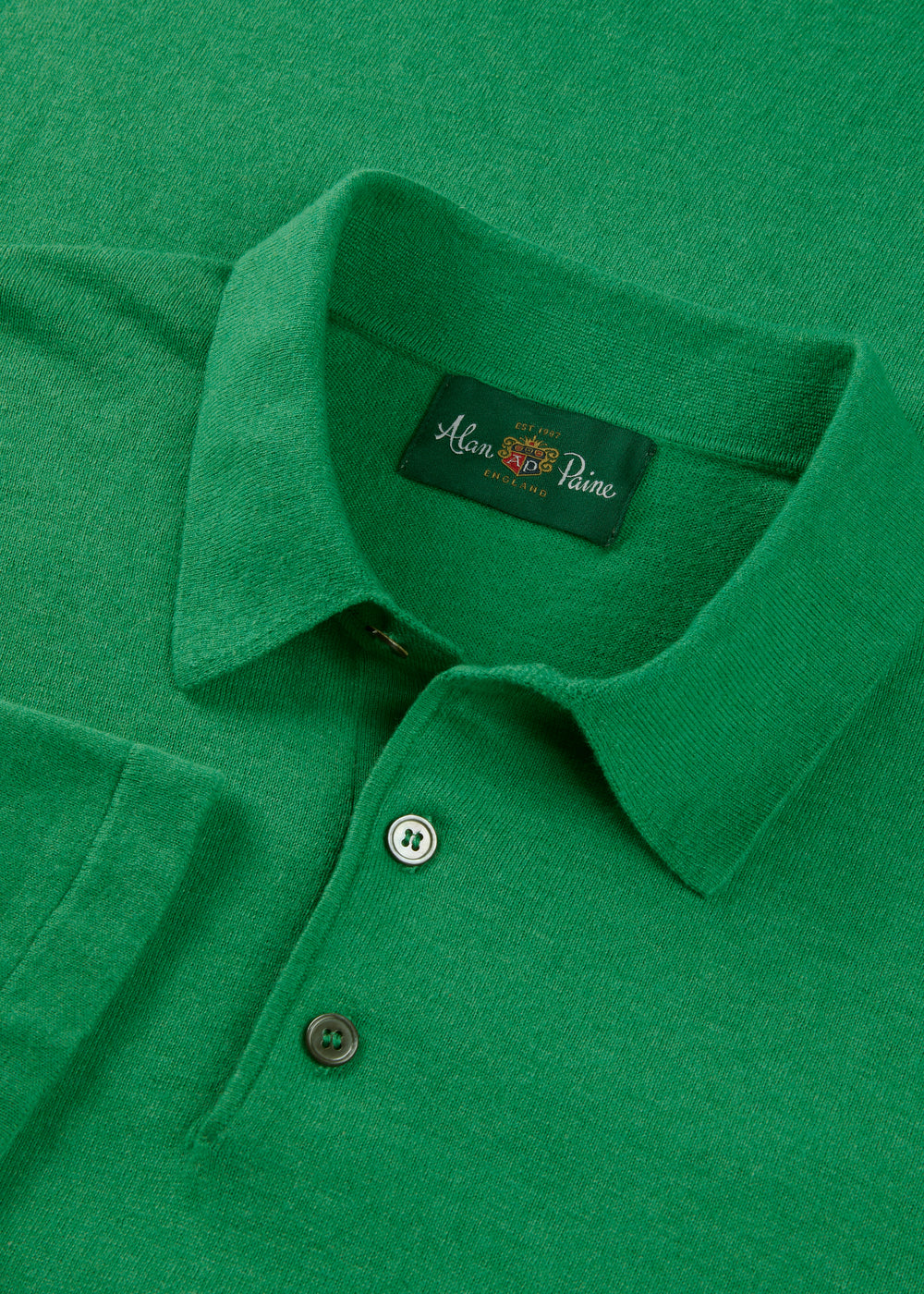 Men's Cotton Polo Shirt in Bright Green