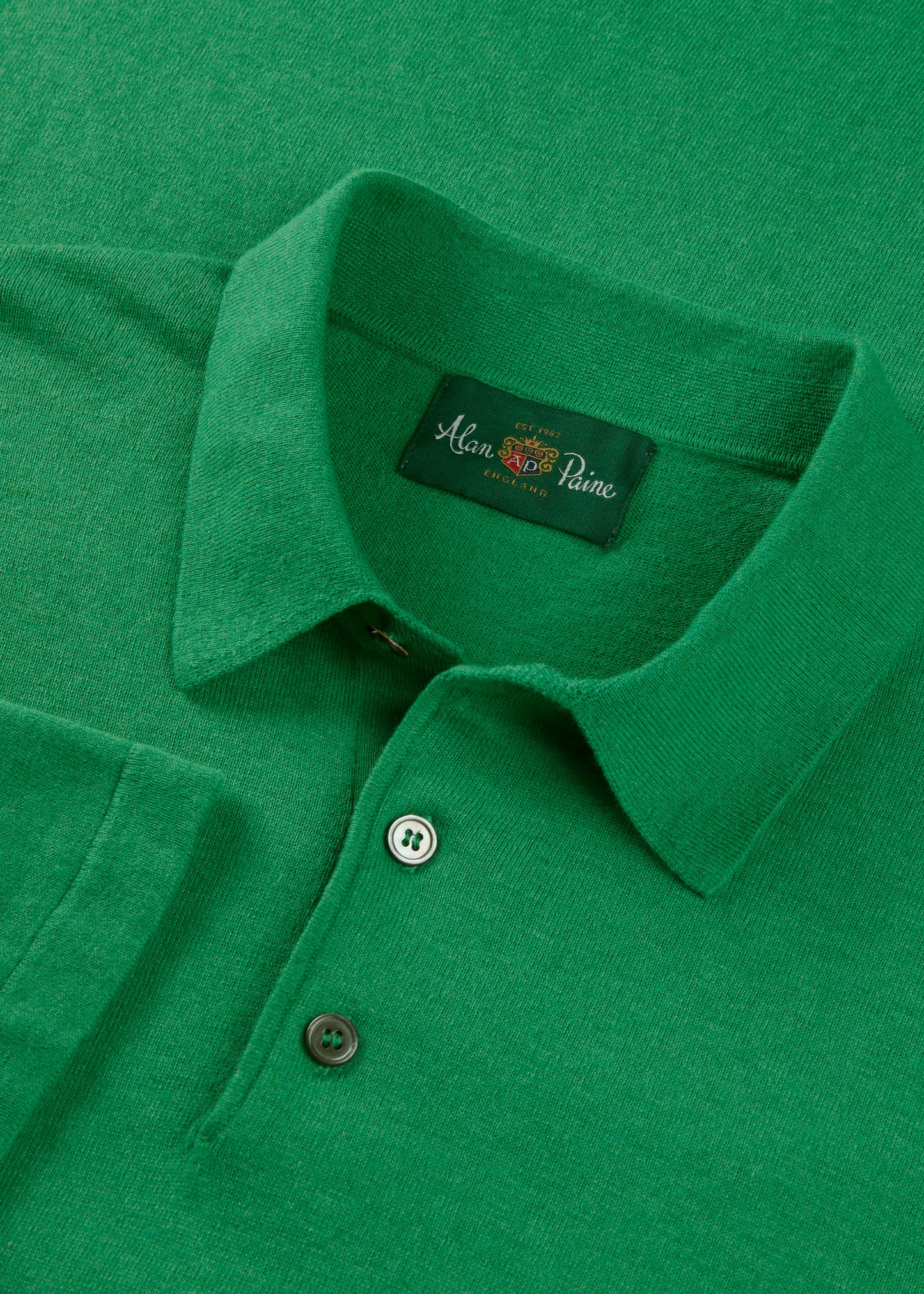 Men's Cotton Polo Shirt in Bright Green