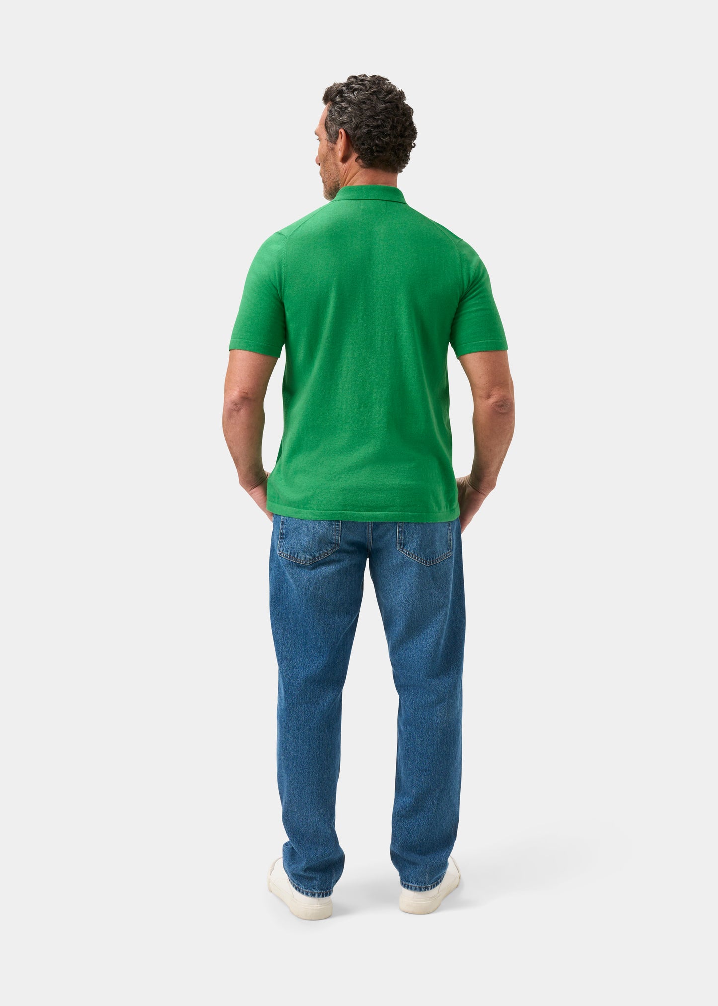 Men's Cotton Polo Shirt in Bright Green