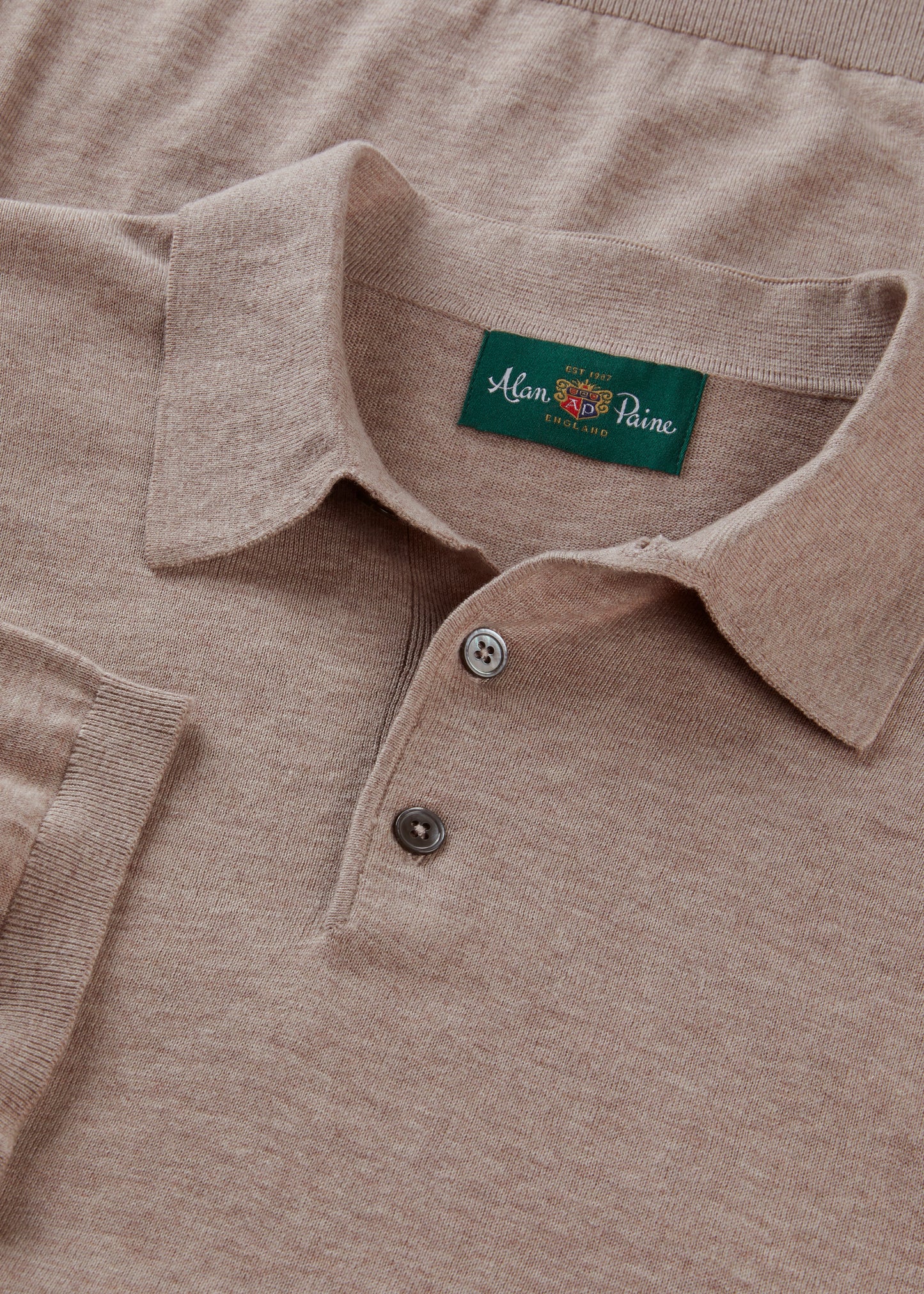 Men's Cotton Polo Shirt in Brown