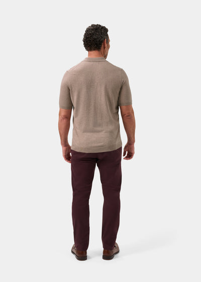 Men's Cotton Polo Shirt in Brown