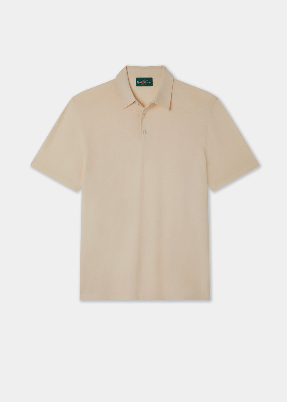 Men's Cotton Polo Shirt in Cream