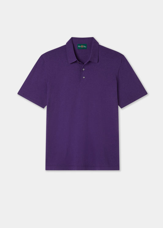 Men's Cotton Polo Shirt in Dark Purple