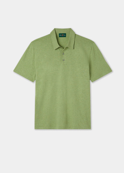 Men's Cotton Polo Shirt in Light Green