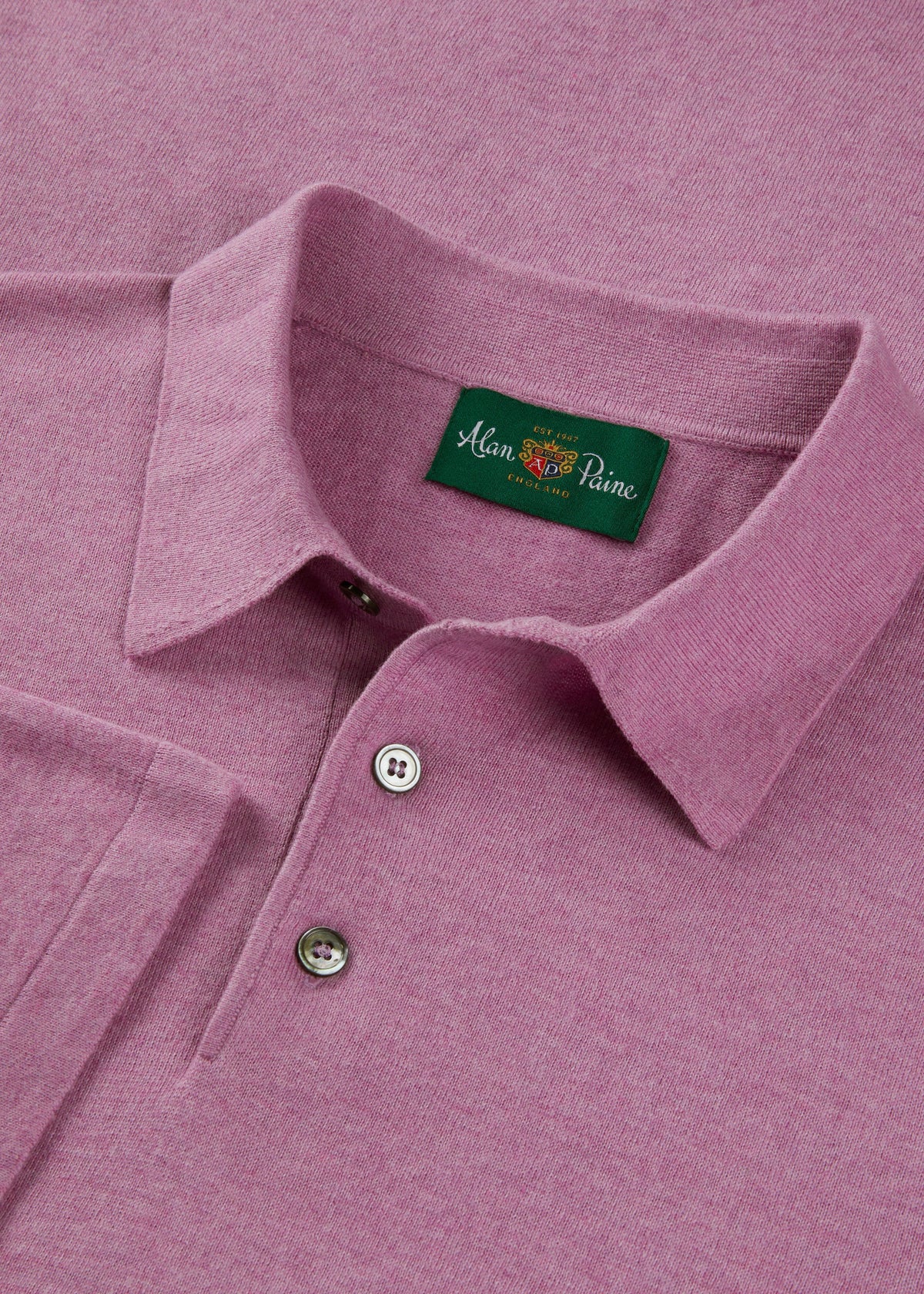 Men's Cotton Polo Shirt in Light Purple