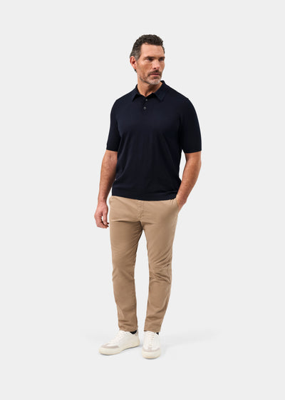 Men's Cotton Polo Shirt in Navy