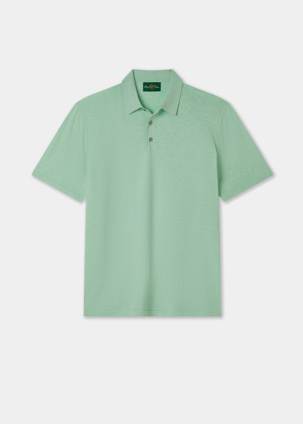 Men's Cotton Polo Shirt in Pale Green