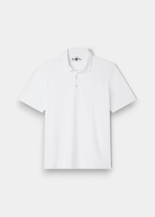 Tutbury Faded Dye Polo Shirt In White
