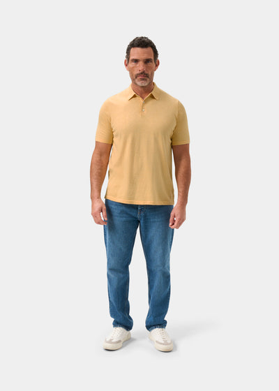 Men's Cotton Polo Shirt in Yellow