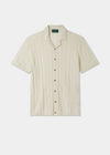 Men's Cotton Revere Collar Shirt in White