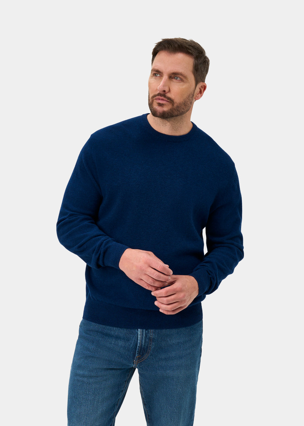 Brisbane Geelong Wool Jumper in Indigo - Regular Fit