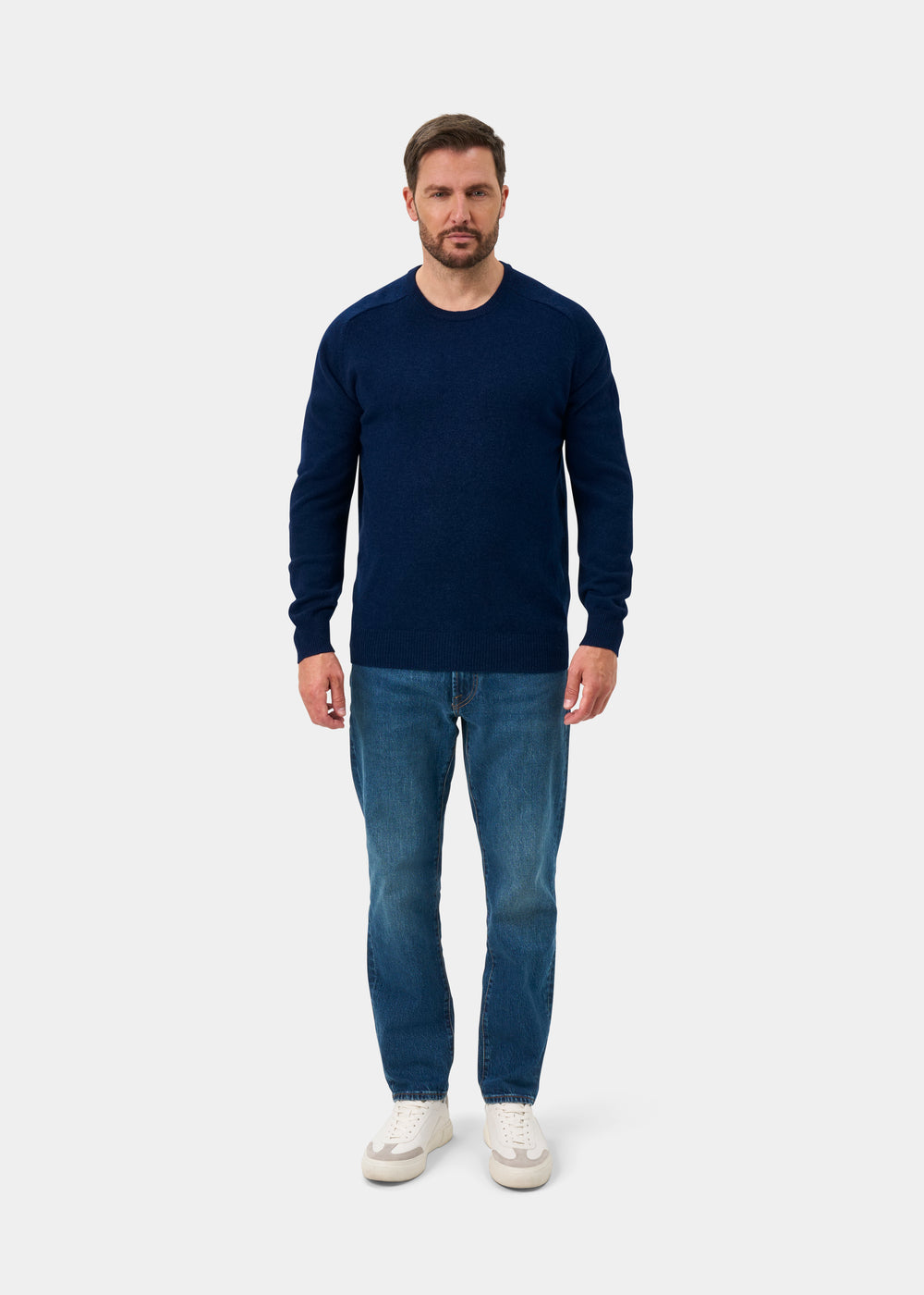 Brisbane Geelong Wool Jumper in Indigo - Regular Fit