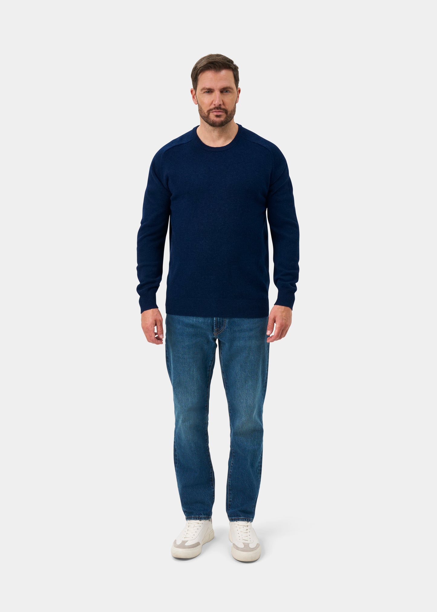 Brisbane Geelong Wool Jumper in Indigo - Regular Fit