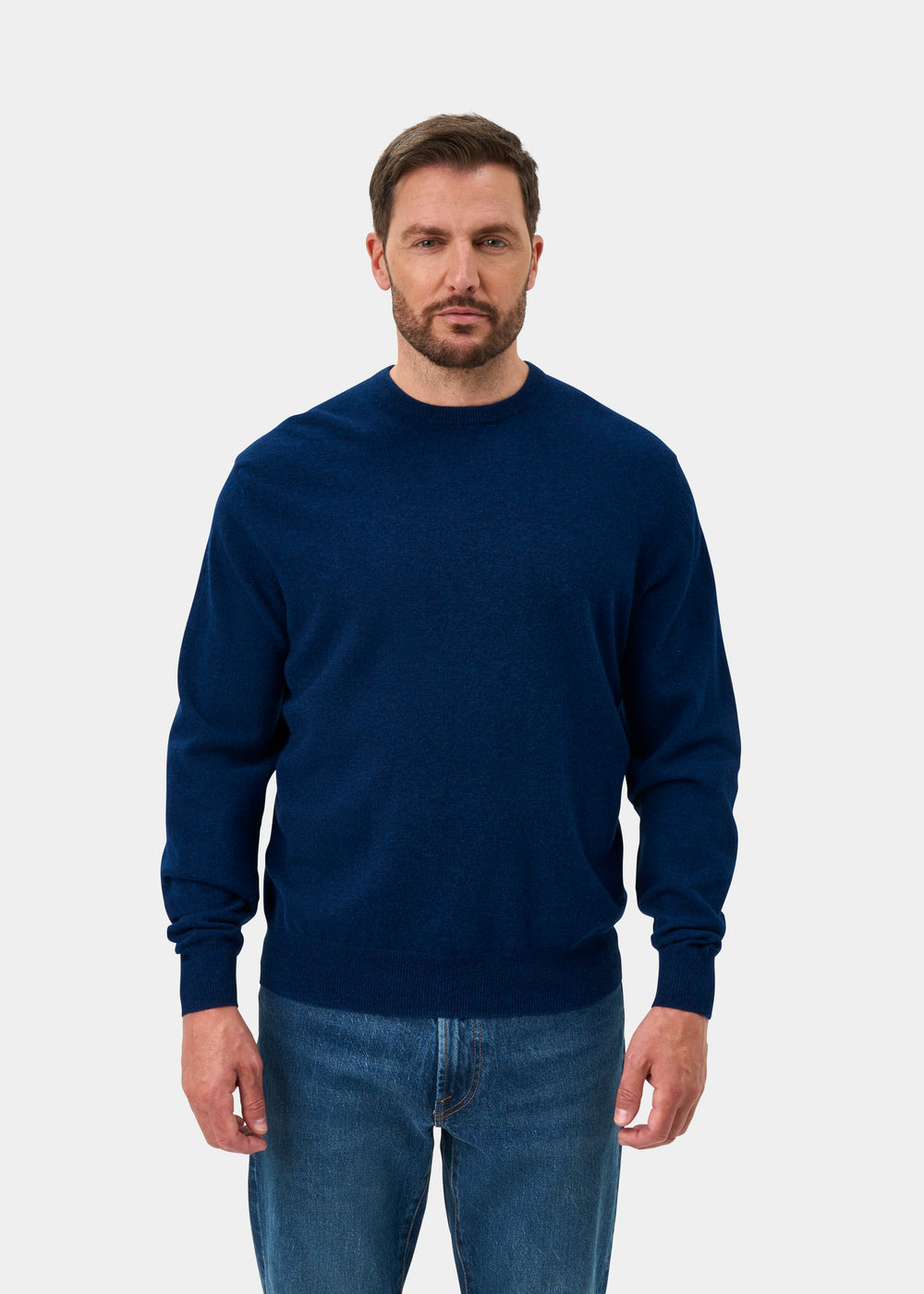 Brisbane Geelong Wool Jumper in Indigo - Regular Fit