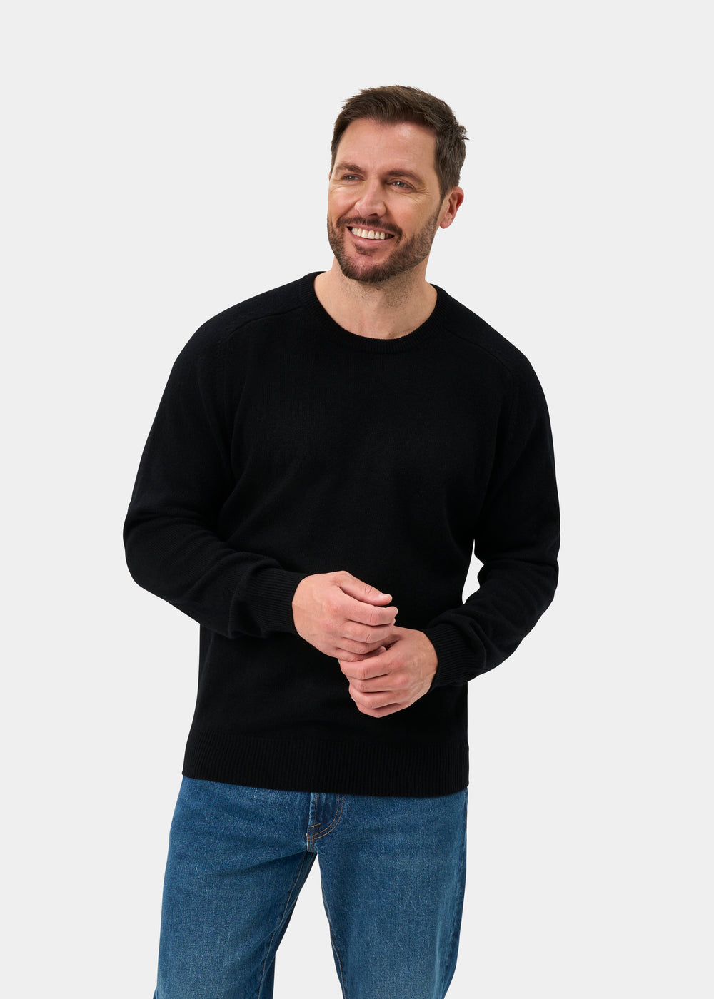Dorset Men's Lambswool Jumper in Black - Classic Fit