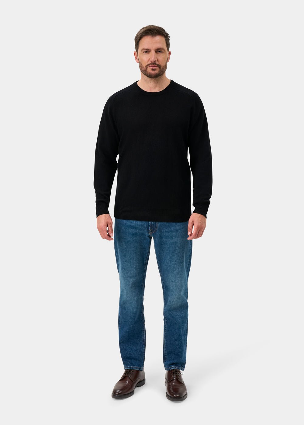 Dorset Men's Lambswool Jumper in Black - Classic Fit