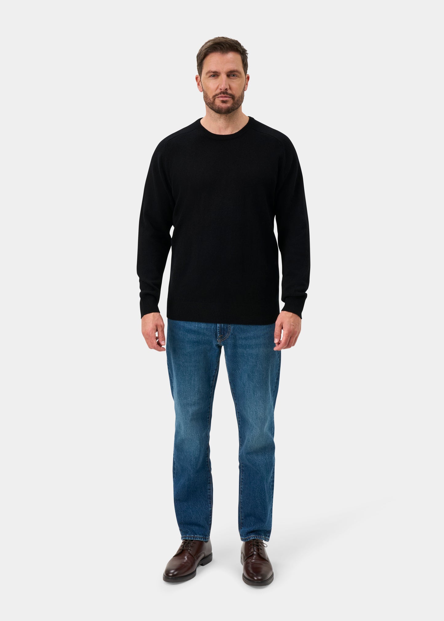Dorset Men's Lambswool Jumper in Black - Classic Fit