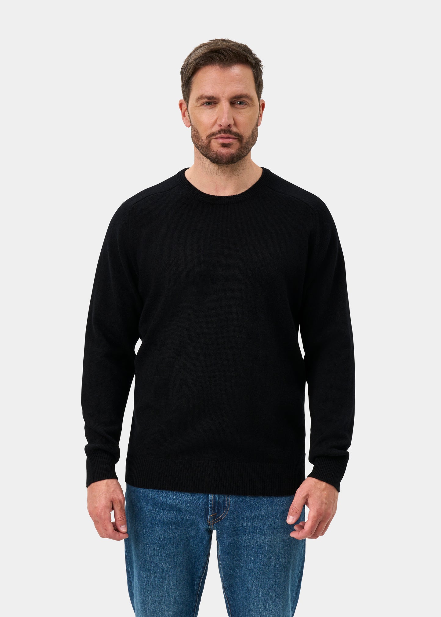 Dorset Men's Lambswool Jumper in Black - Classic Fit