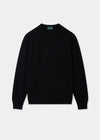 Men's Lambswool Crew Neck Jumper in Black