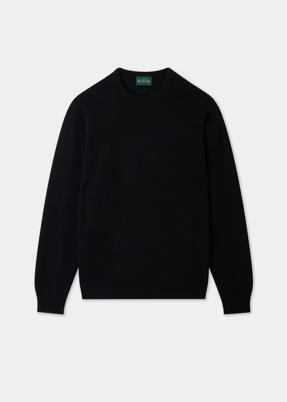 Men's Lambswool Crew Neck Jumper in Black