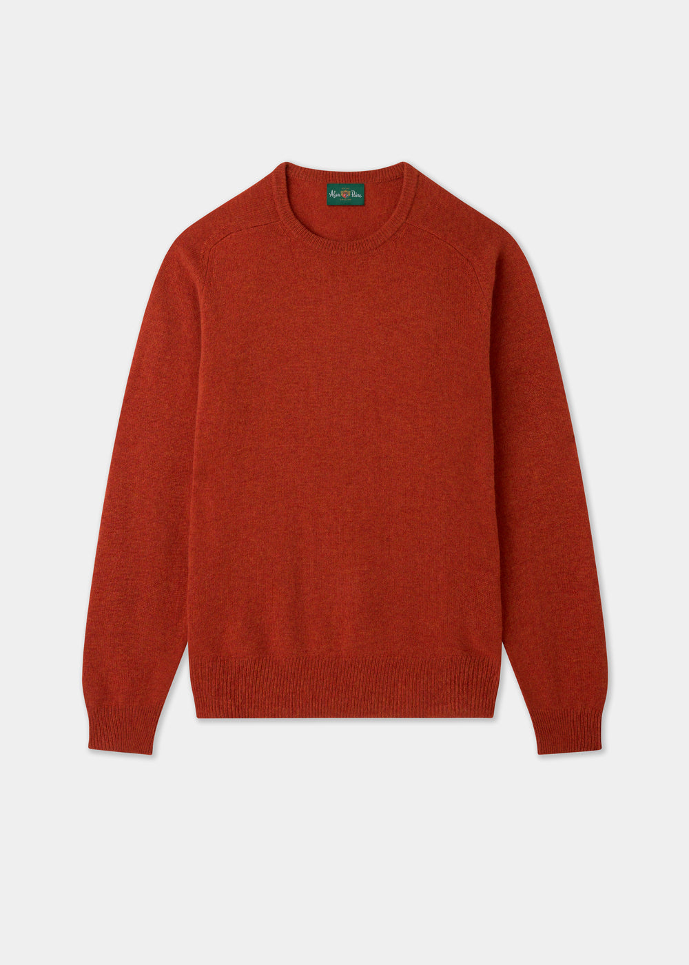 Men's Lambswool Crew Neck Jumper in Ember