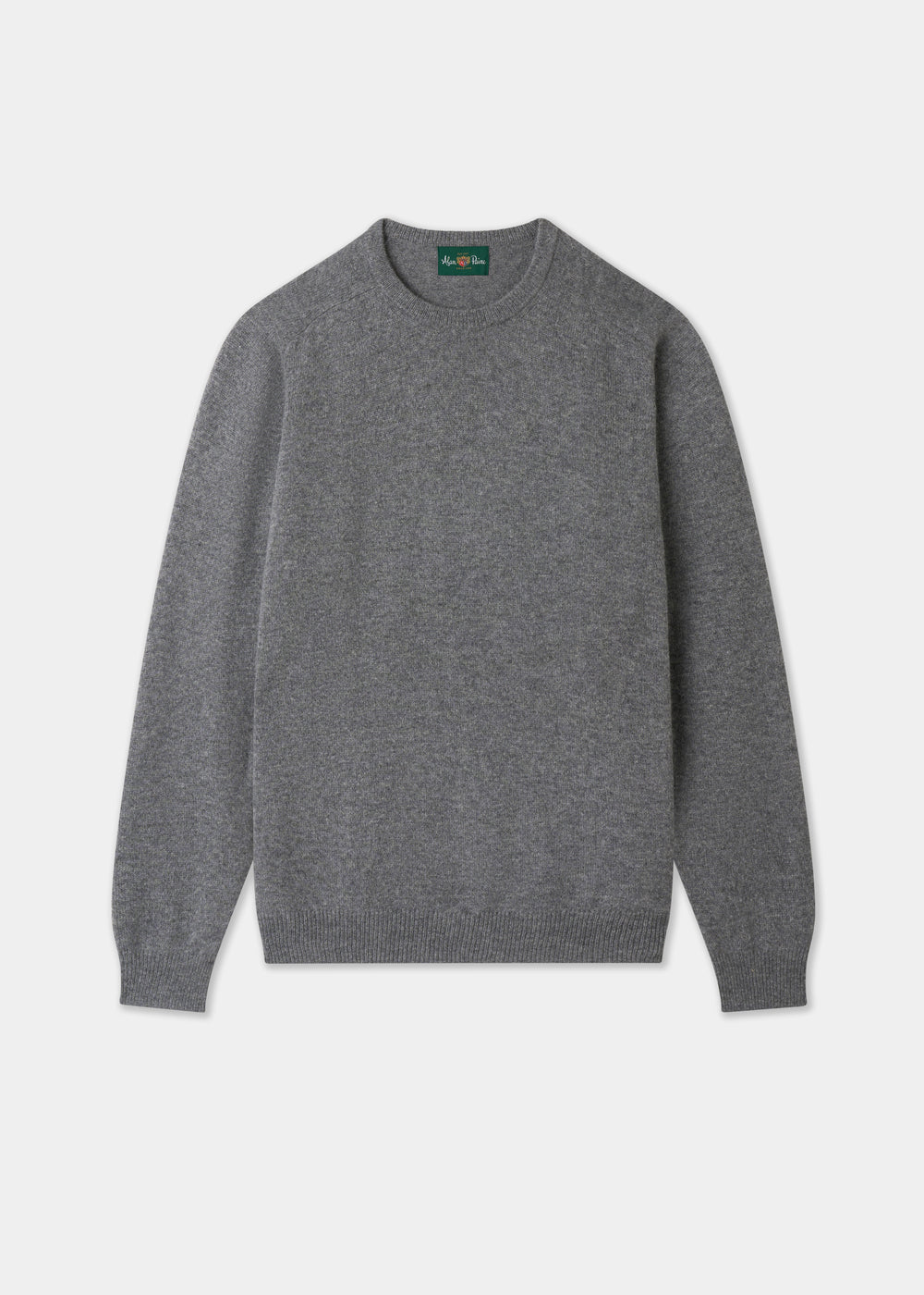 Men's Lambswool Crew Neck Jumper in Grey Mix
