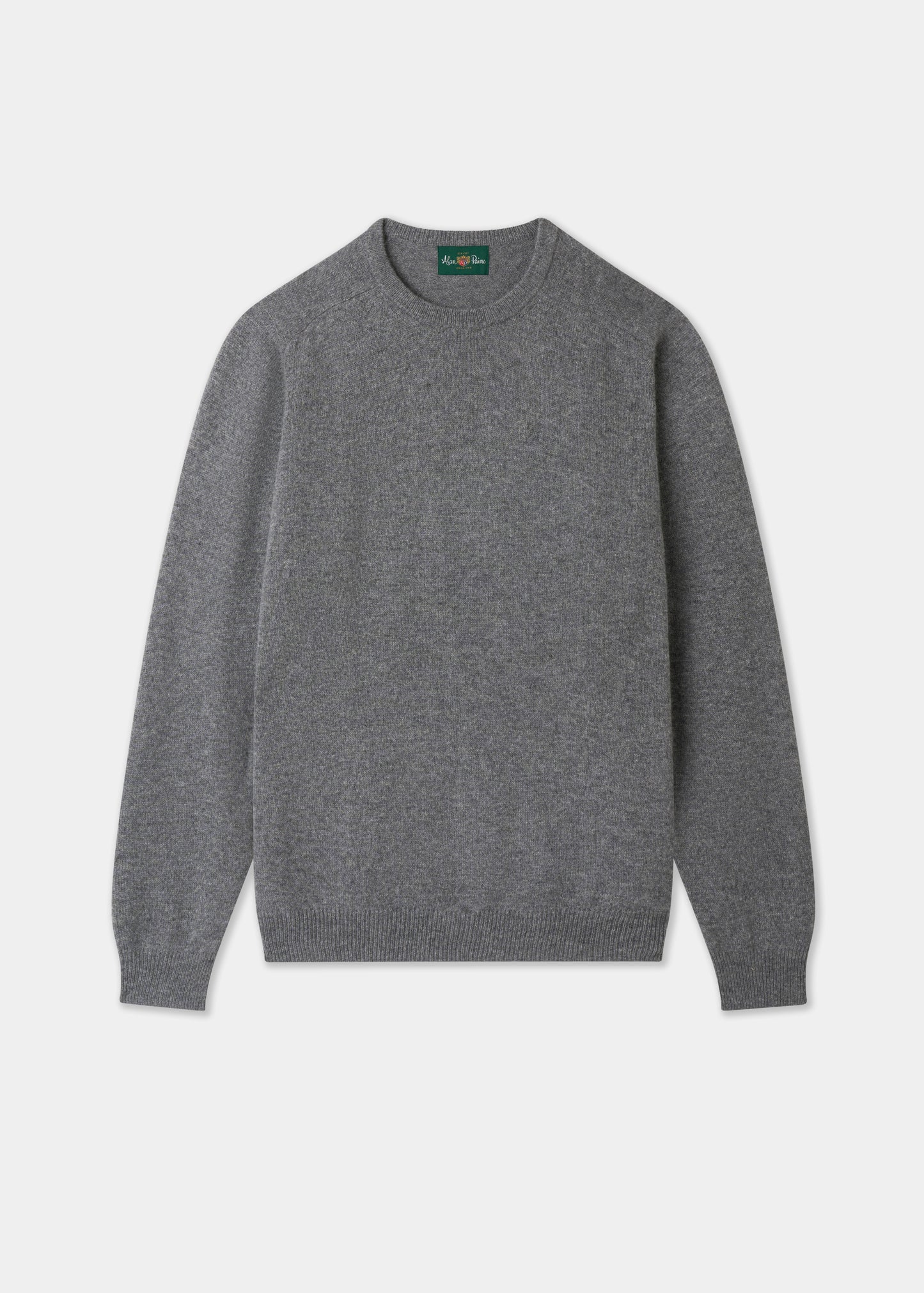 Men's Lambswool Crew Neck Jumper in Grey Mix