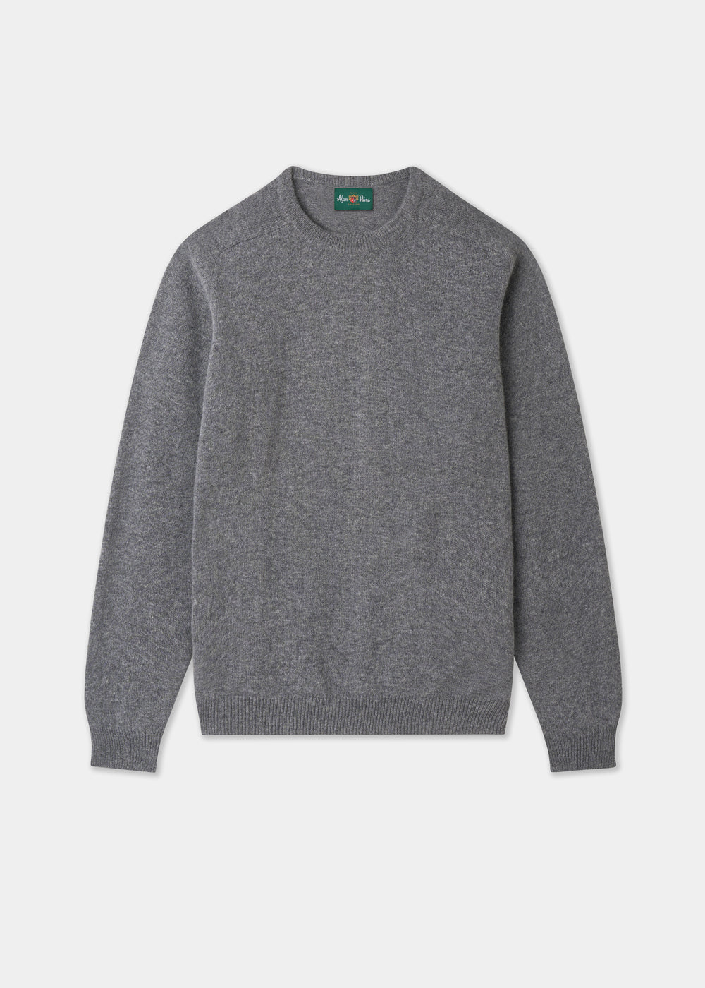 Men's Lambswool Crew Neck Jumper in Grey Mix