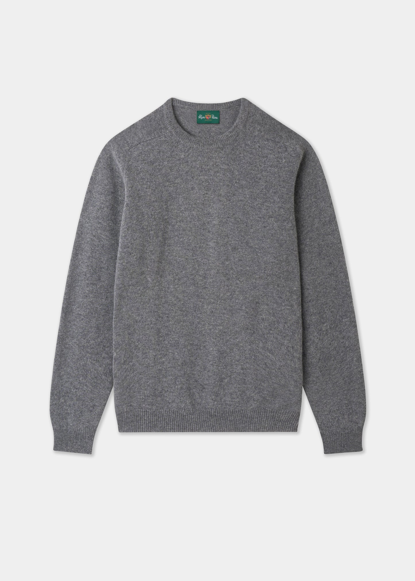 Men's Lambswool Crew Neck Jumper in Grey Mix
