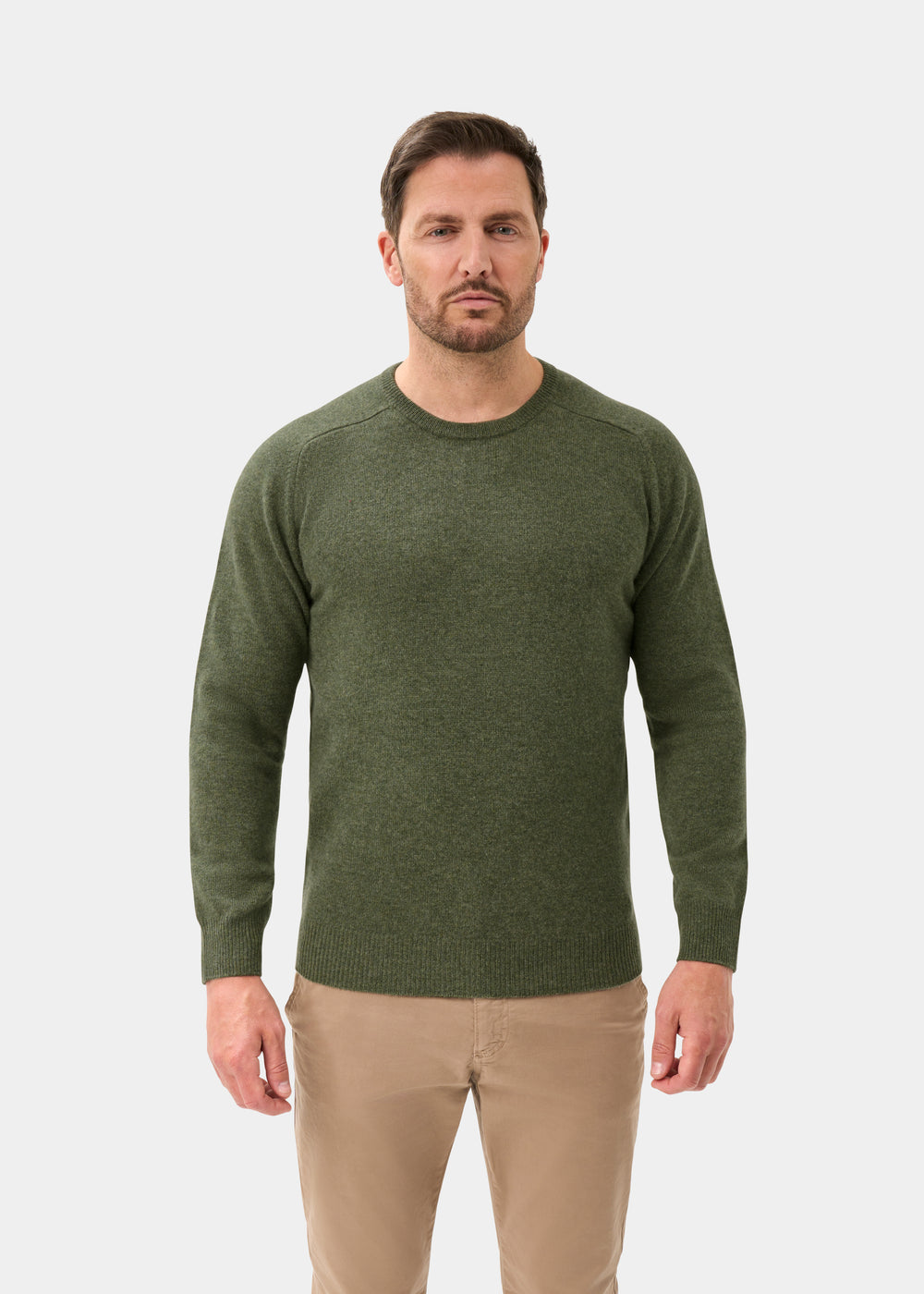 Men's Lambswool Crew Neck Jumper in Landscape