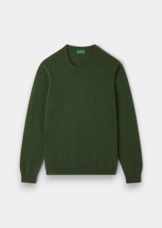 Men's Lambswool Crew Neck Jumper in Rosemary