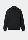 Men's Lambswool Quarter Zip Neck Jumper in Charcoal