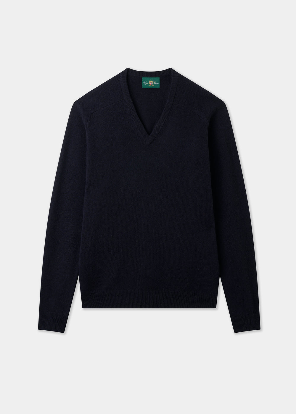 Men's Lambswool Vee Neck Jumper in Navy
