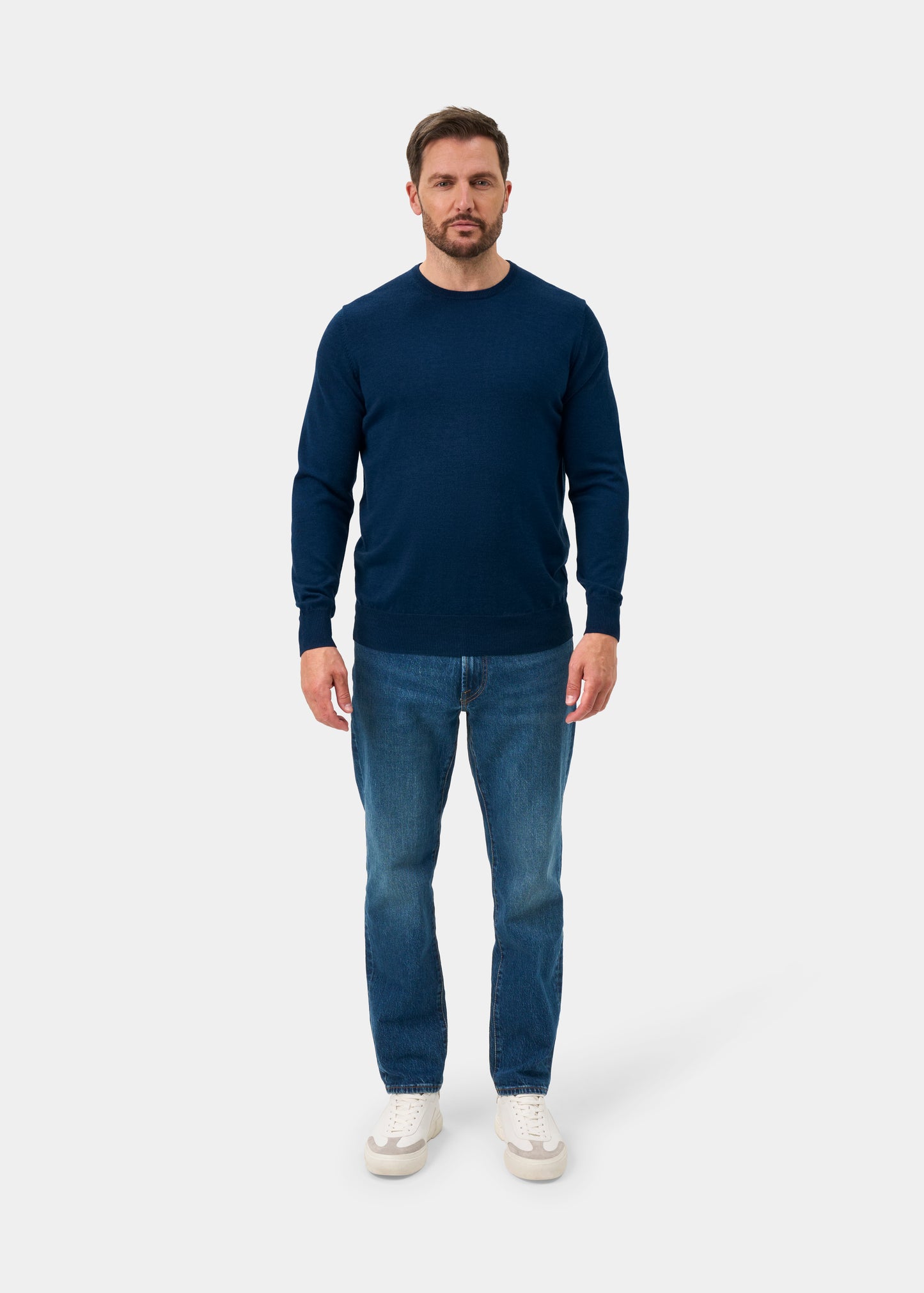 Radstone Men's Merino Wool Jumper in Indigo - Regular Fit