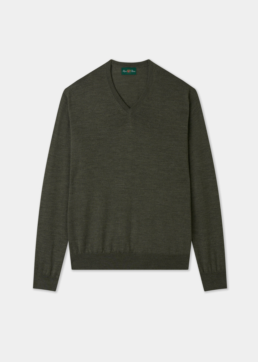 Dark green vee neck jumper