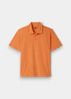 Tutbury Cotton Faded Dye Polo Shirt In Orange - Regular Fit