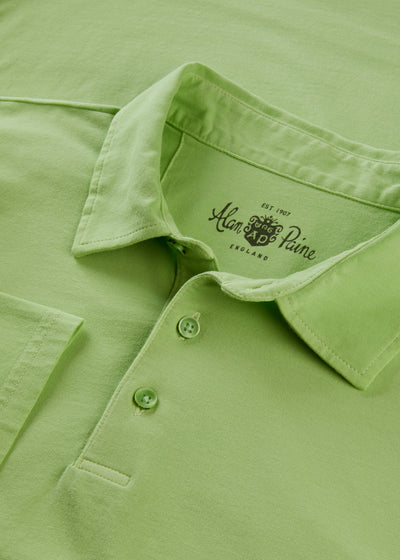 Men's Pique Cotton Polo Shirt in Green