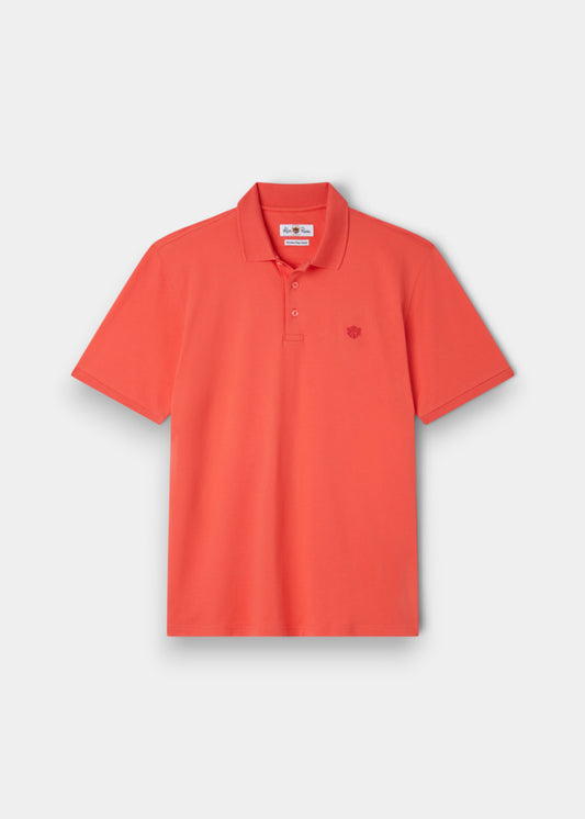 Fritton Pique Polo Shirt In Coral