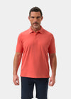Men's Pique Cotton Polo Shirt in Orange