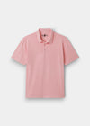 Tutbury Cotton Faded Dye Polo Shirt In Pale Pink - Regular Fit