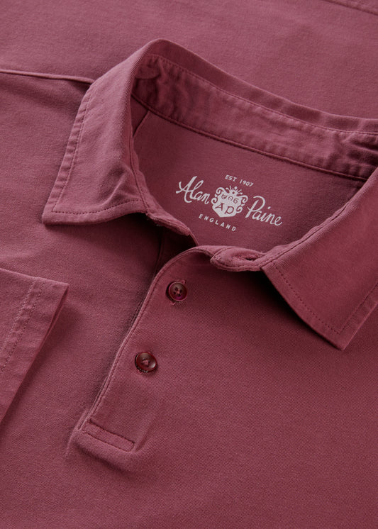 Men's Pique Cotton Polo Shirt in Red